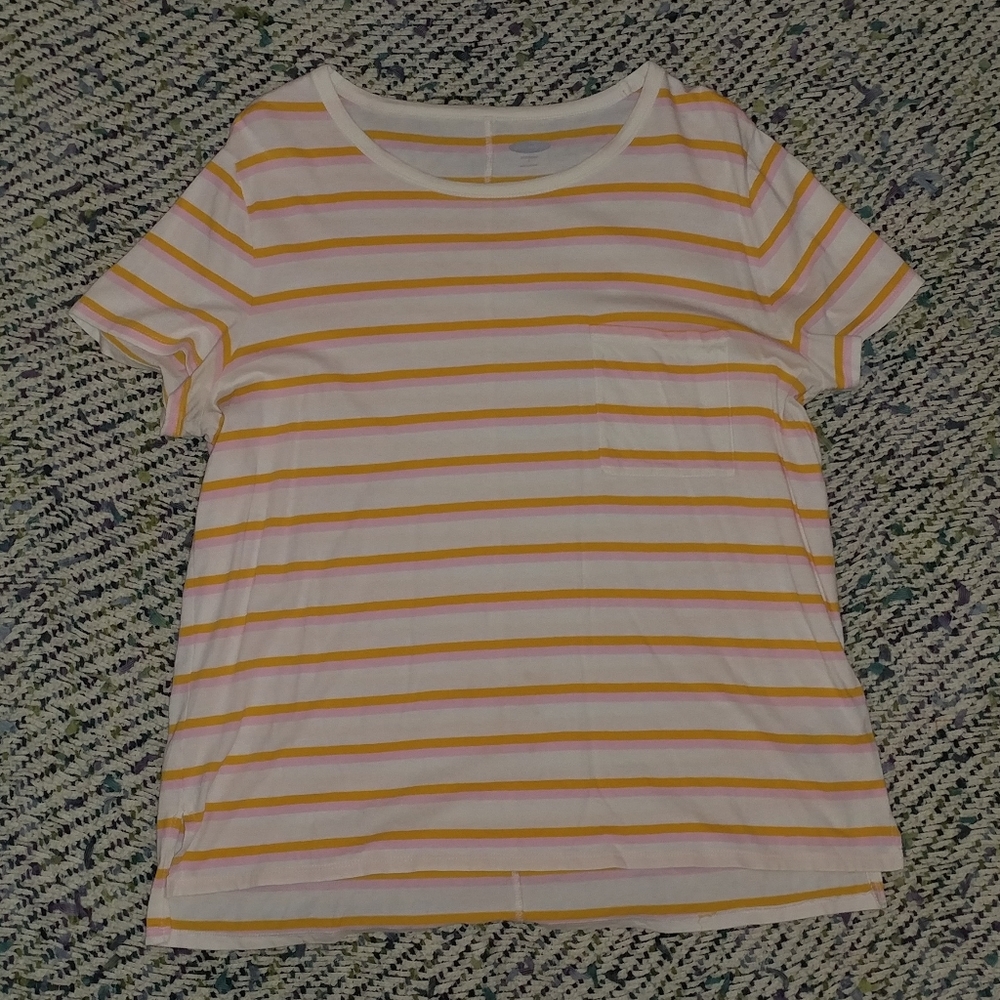 Striped Pocket Boyfriend Tee